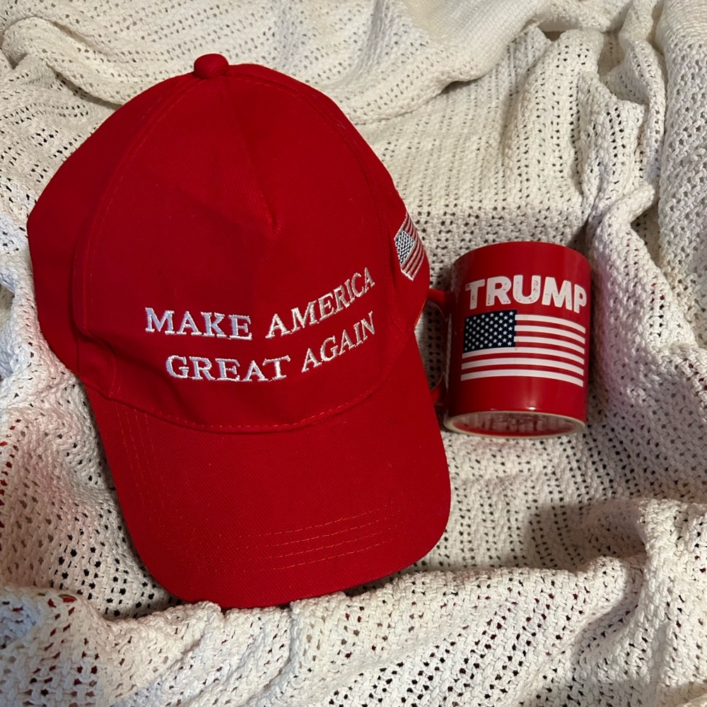 President TRUMP red MAGA cap and coffee mug